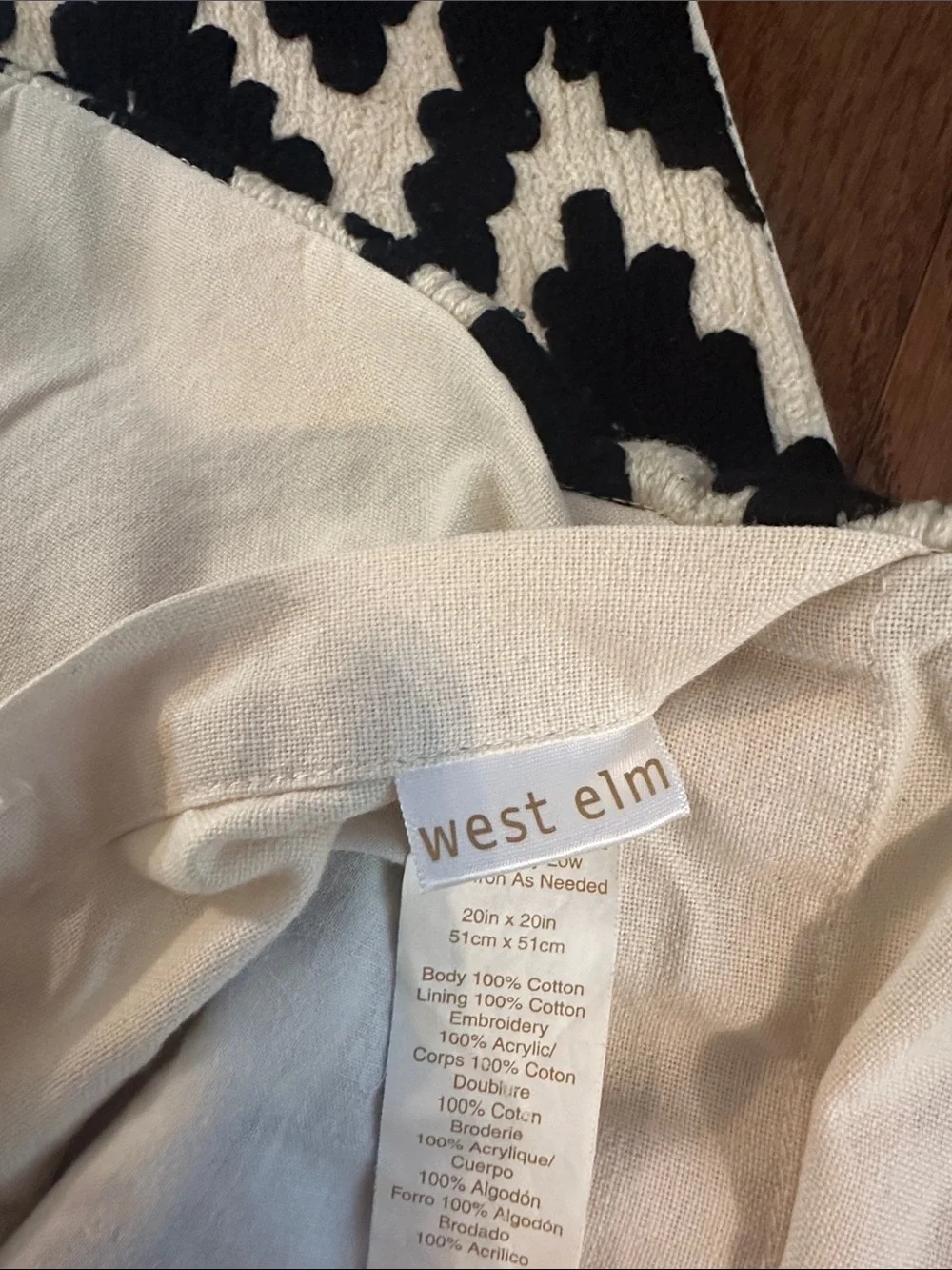 West Elm Black and White Zigzag Decorative Pillow Covers